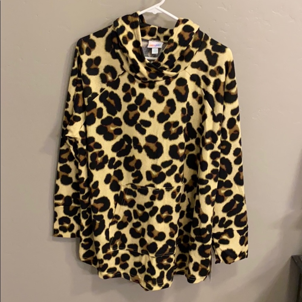 NWT 2xl lularoe leopard hoodie